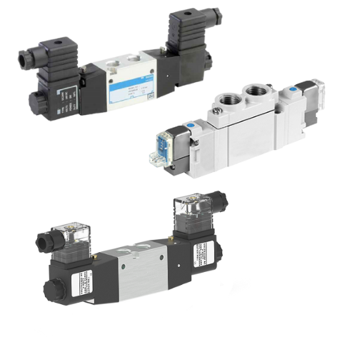 five two double and single solenoid valves